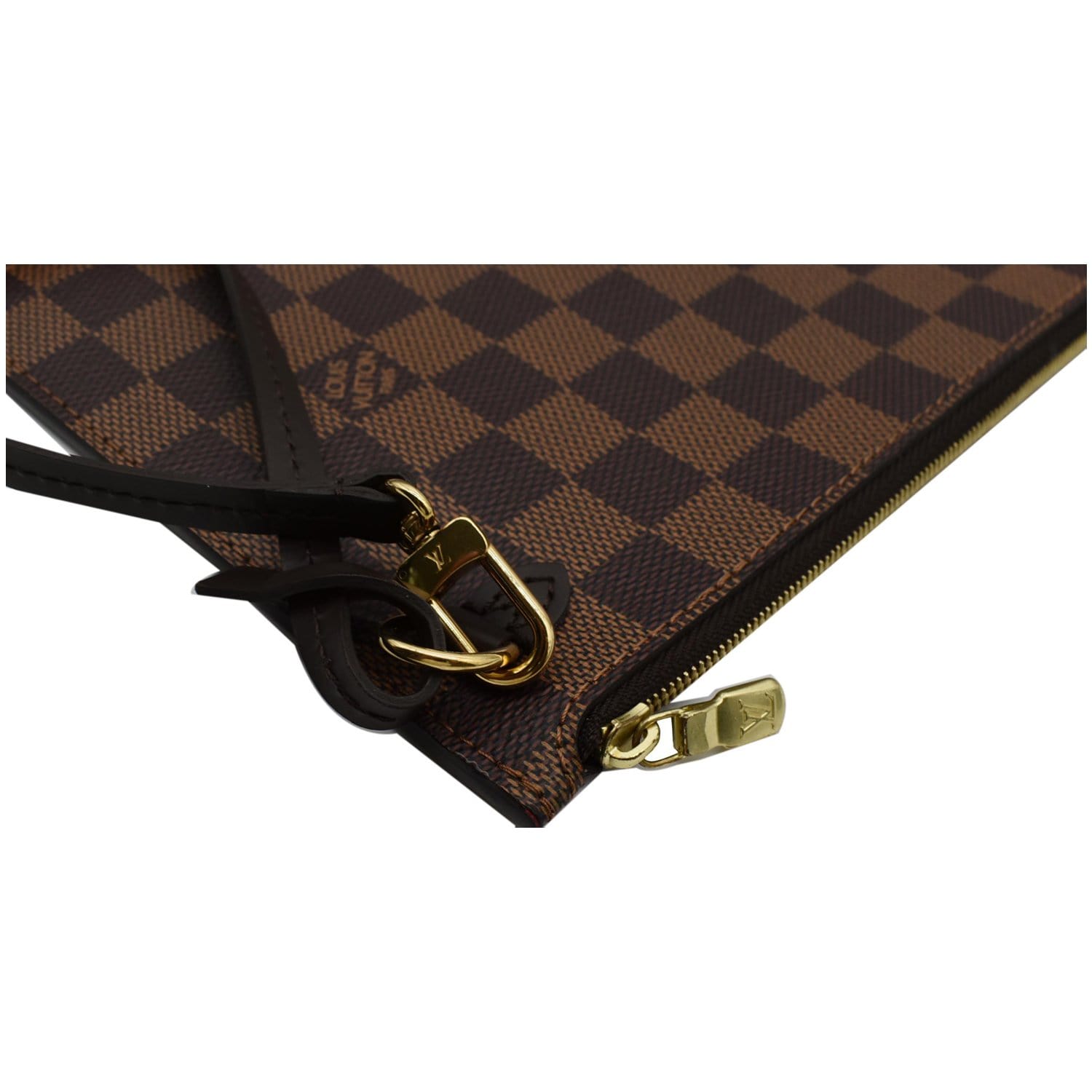 Louis Vuitton Red Epi Leather Neverfull Pochette Wristlet Pouch Bag  271lvs512W 