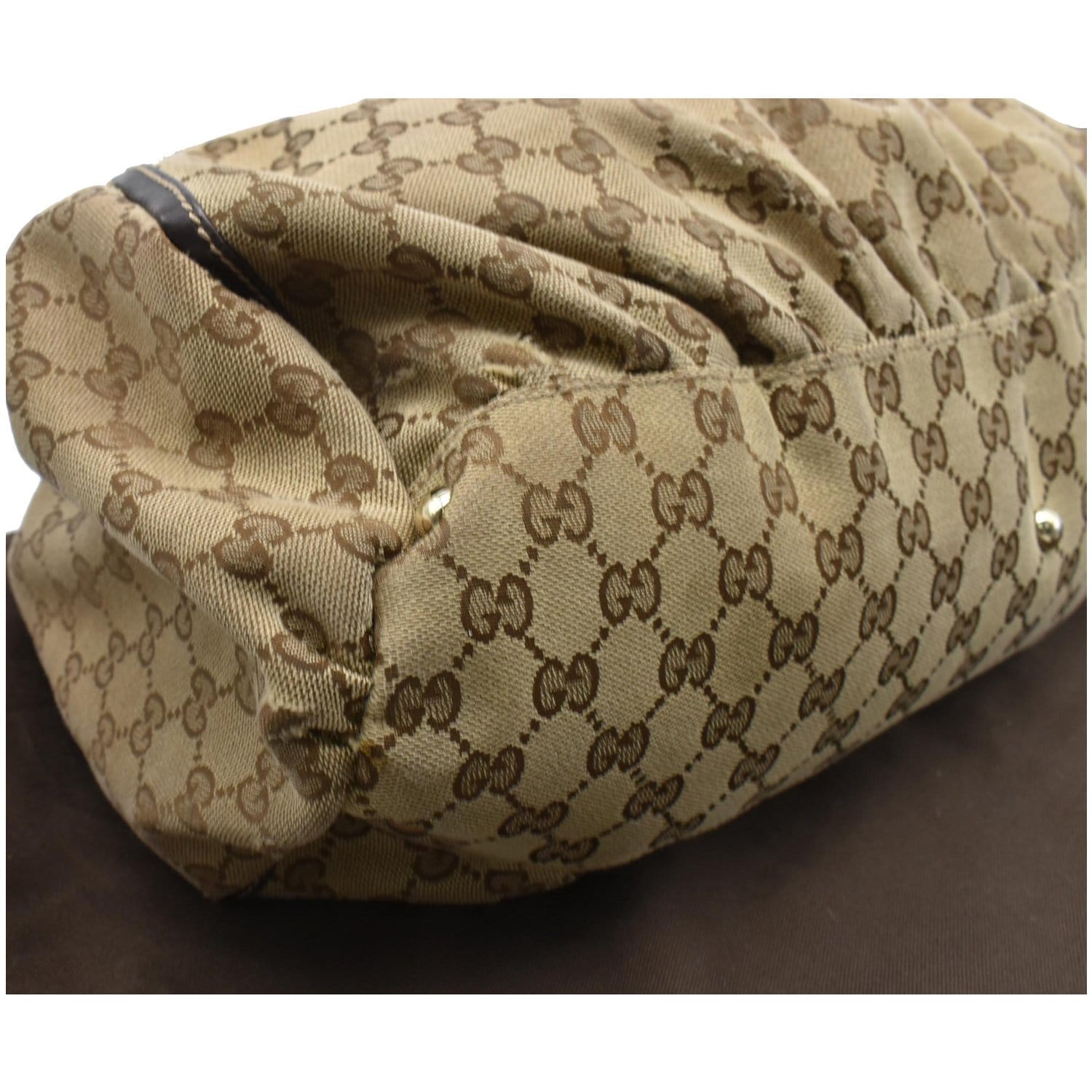 Gucci Brown Original GG Canvas D-Ring Abbey Shoulder Bag