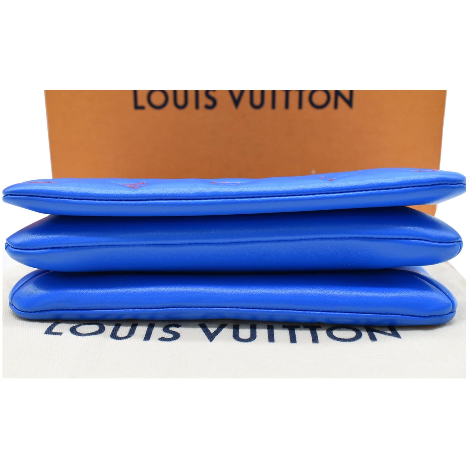 Louis Vuitton Navy Blue Garden Monogram Embossed Leather Coussin Pochette  Louis Vuitton