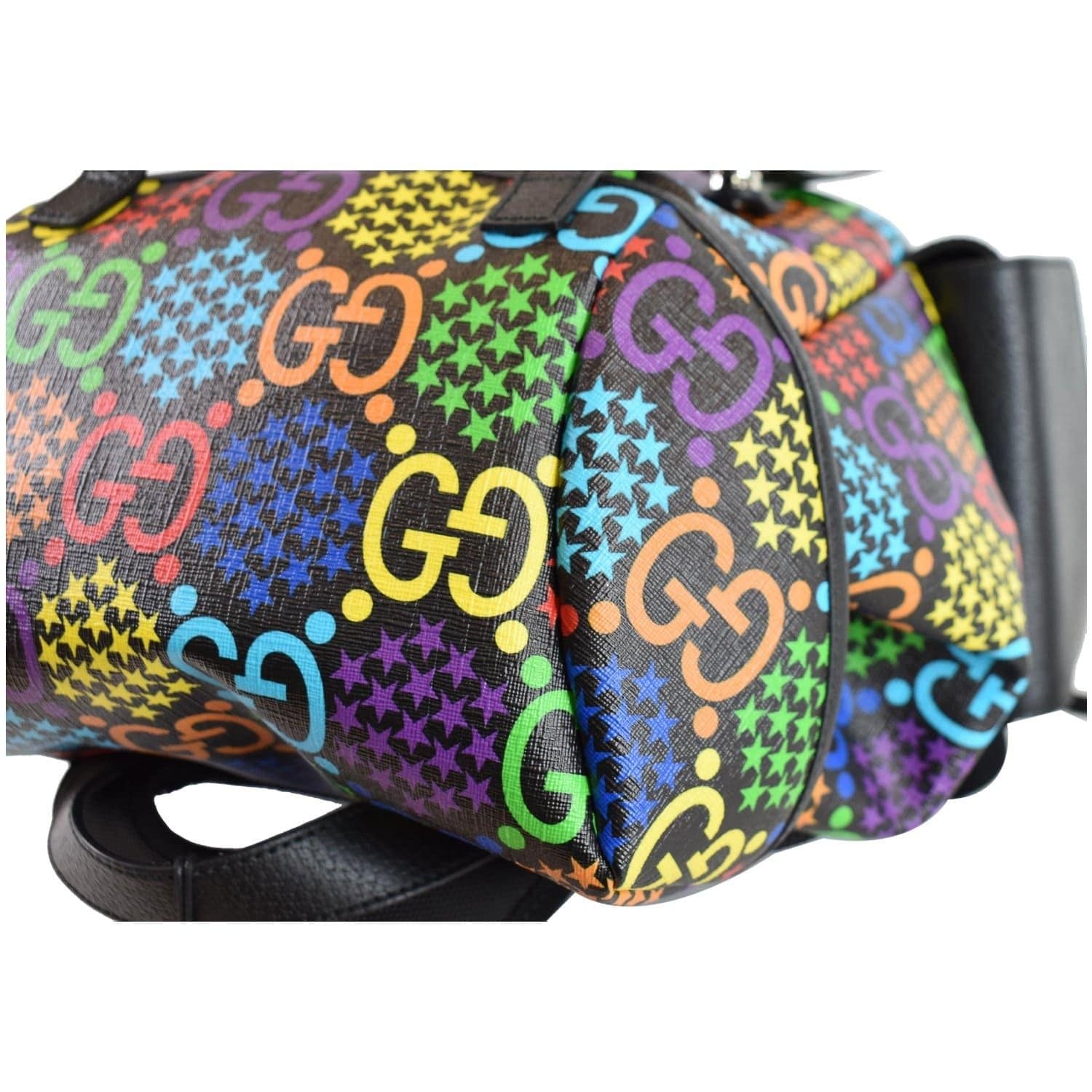 Gucci GG Psychedelic Supreme Medium Backpack Bag Black