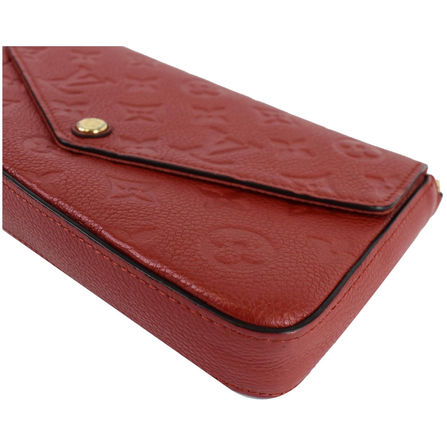 Louis Vuitton Pochette Cle Monogram Red in Taurillon Leather with  Tone-on-Tone - US
