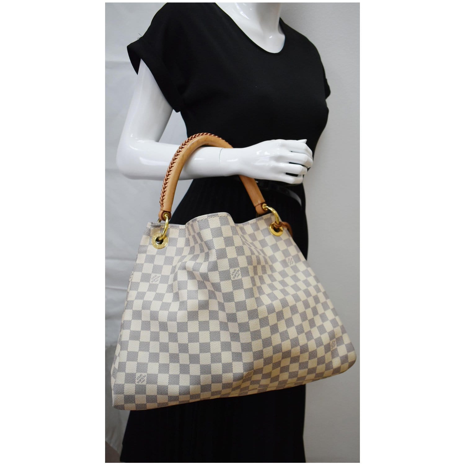 Louis Vuitton Damier Azur Artsy MM Shoulder Bag