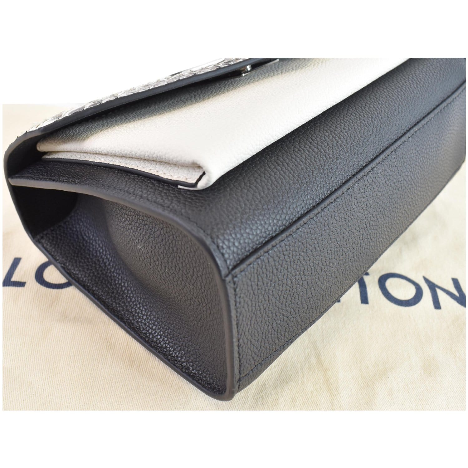 Louis Vuitton Mylockme Handbag Leather BB Black 21810151
