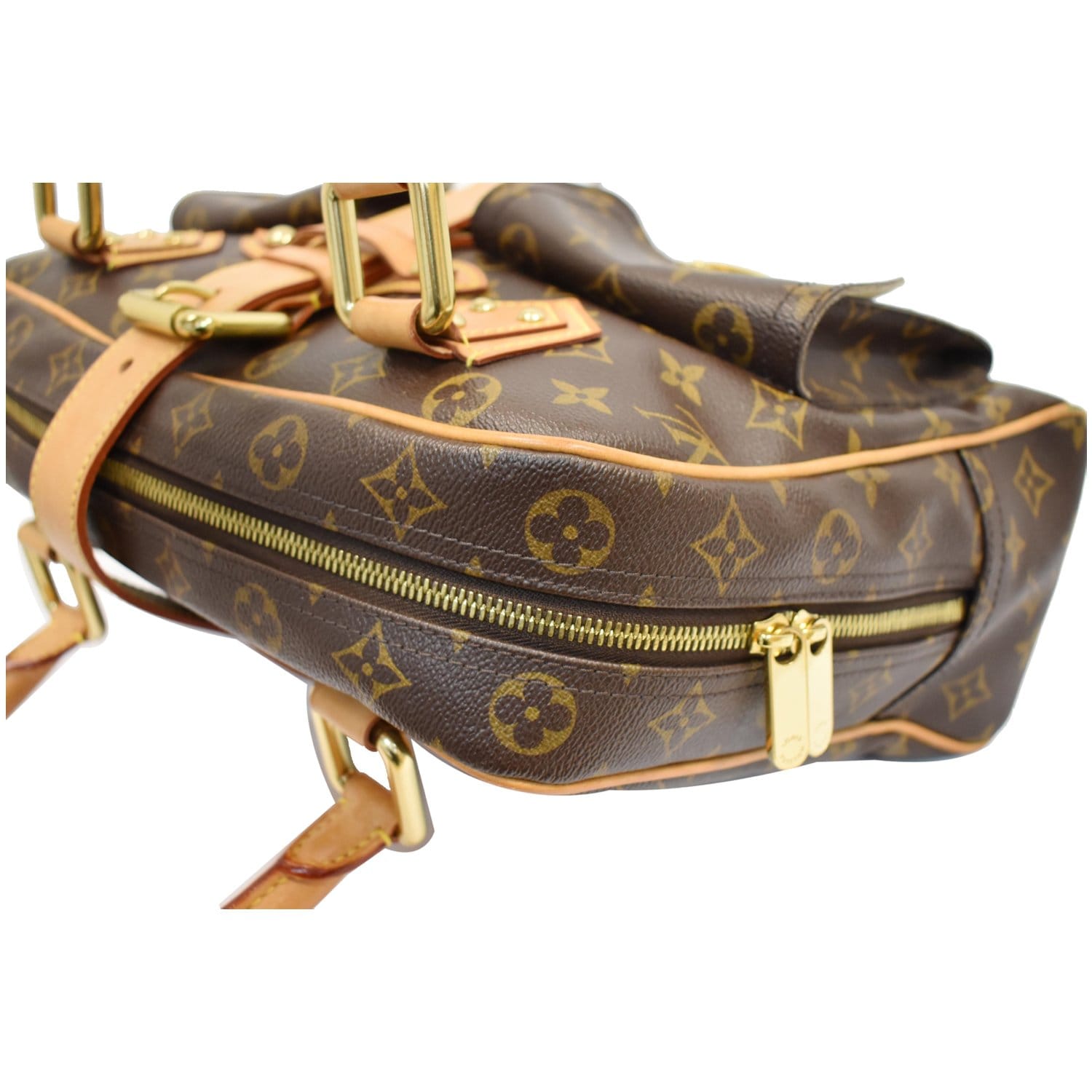 Louis Vuitton Manhattan GM Monogram Shoulder Bag Satchel Purse Zip Handbag  Brown