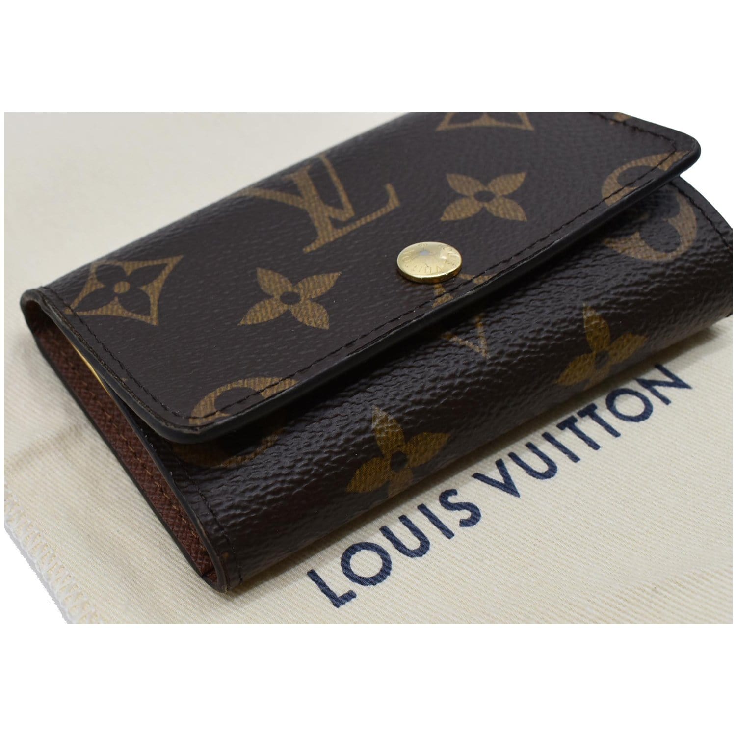 LOUIS VUITTON Monogram Brown Bifold Wallet M61665 & MULTICLES 6 Key Case Set