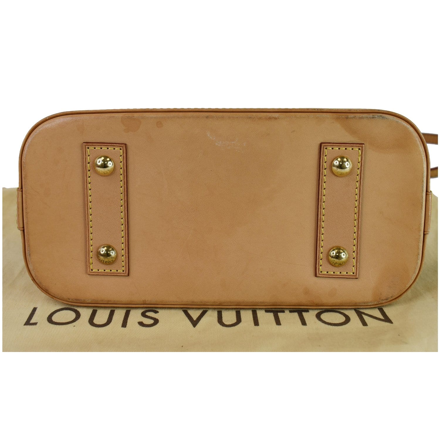 Alma bb leather handbag Louis Vuitton Brown in Leather - 19576842