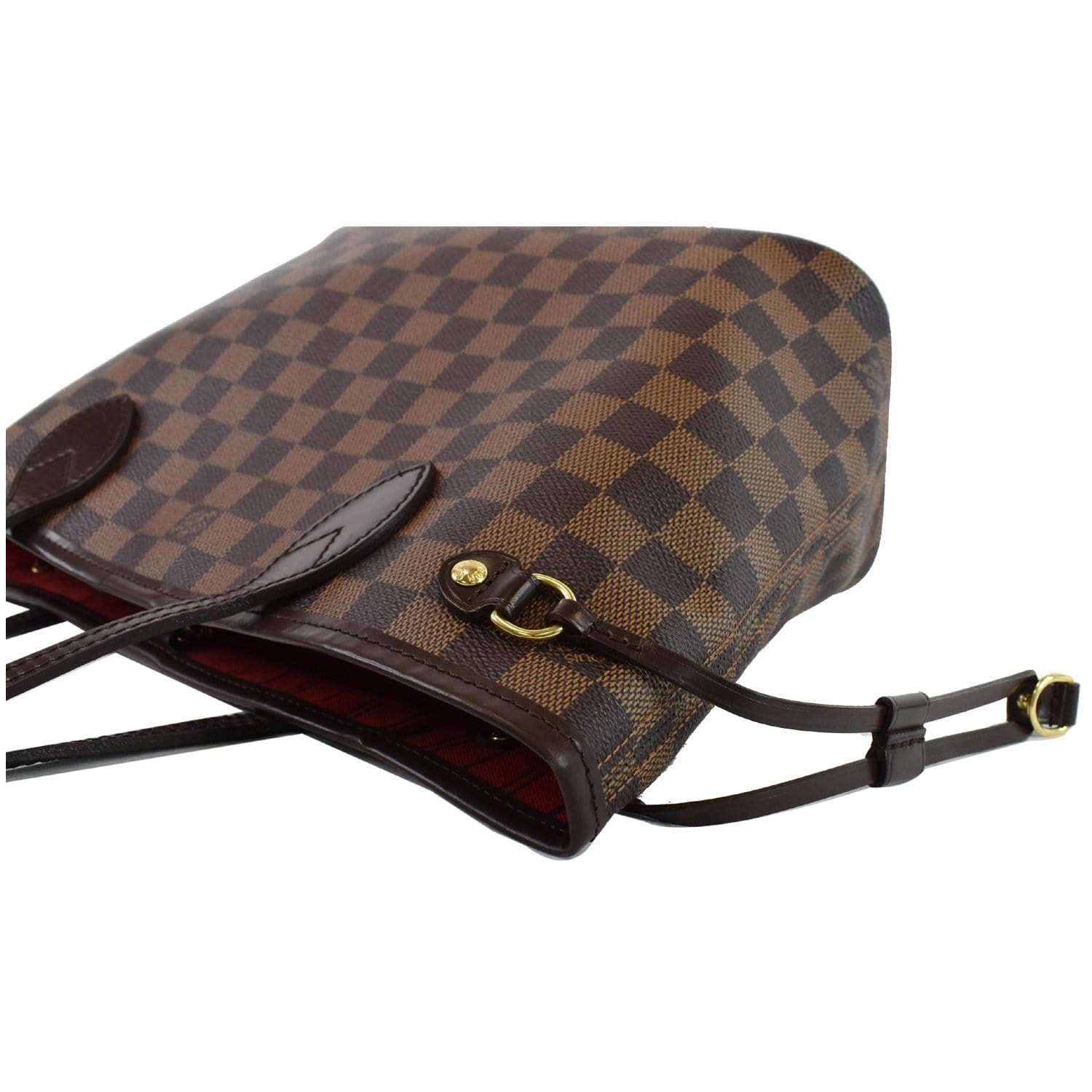Louis Vuitton Neverfull Damier Ebene Pm 21l69 Brown Coated Canvas
