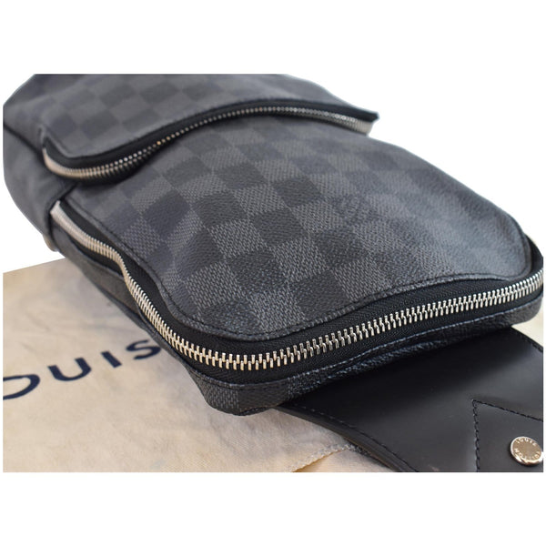 LOUIS VUITTON Avenue Sling Damier Graphite Crossbody Bag Black