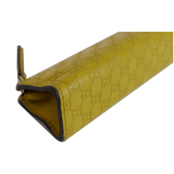 Gucci Microguccissima Pencil Pouch Yellow corner view