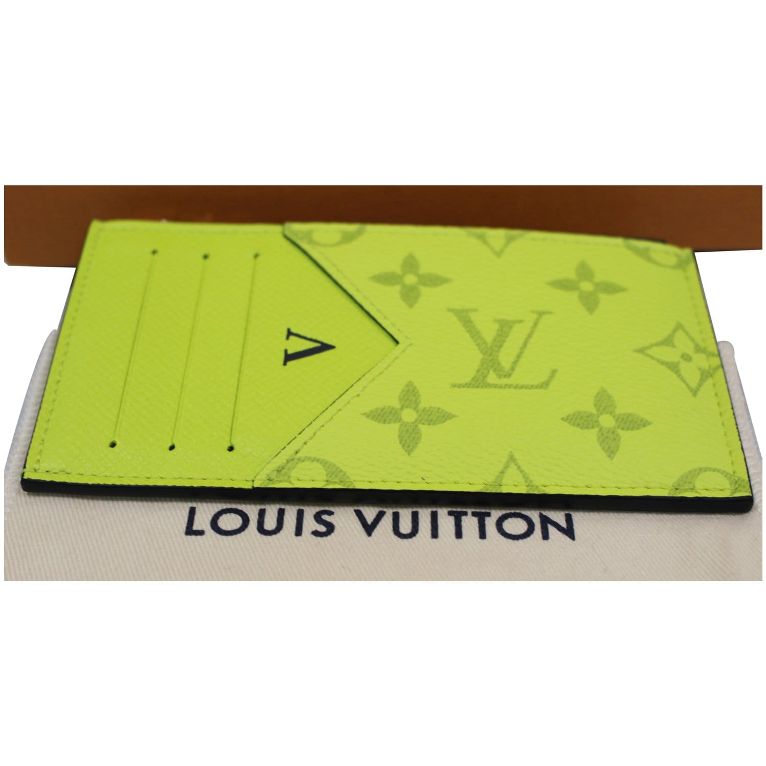 Louis Vuitton Monogram Taiga Coin Card Holder Cobalt M30270