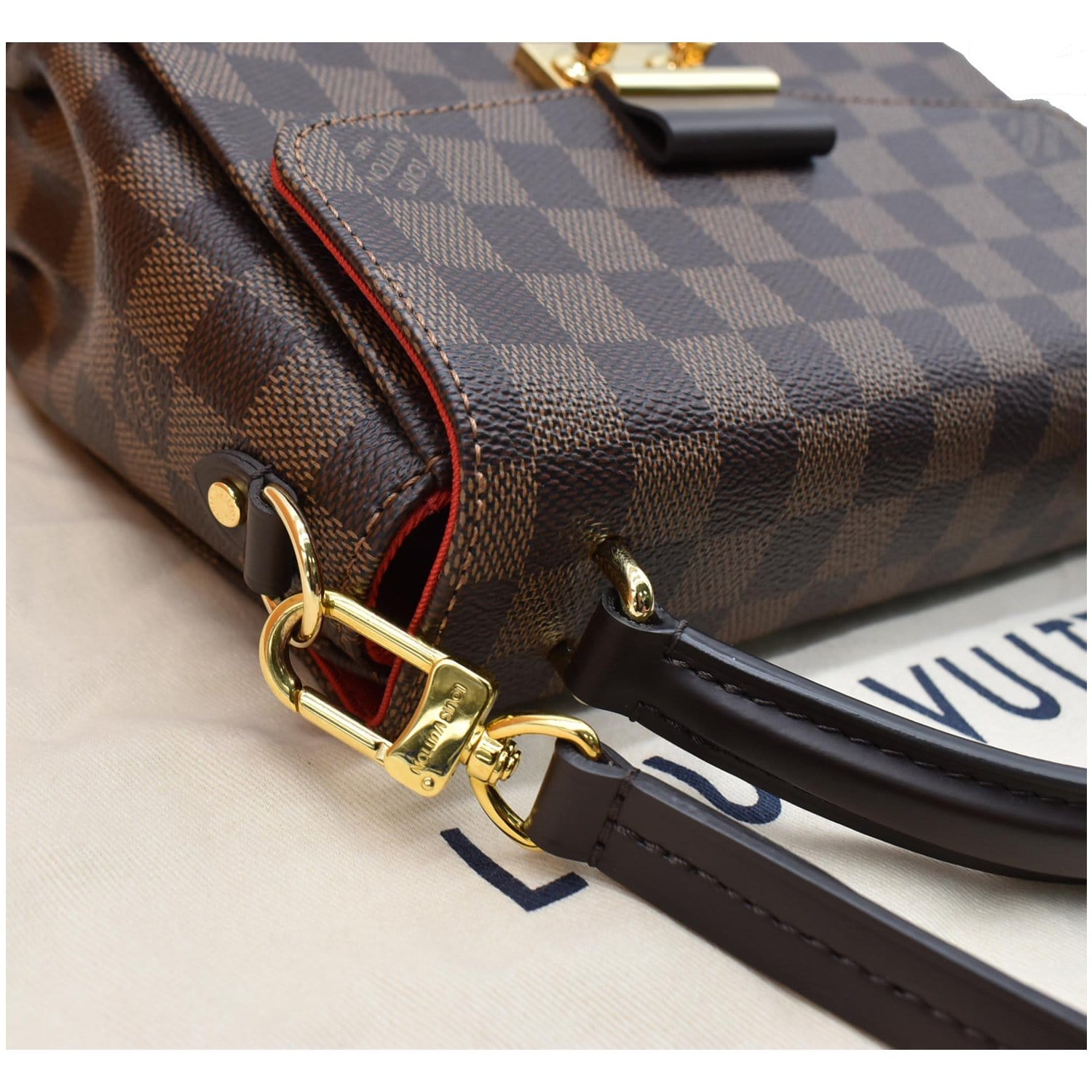 Croisette cloth handbag Louis Vuitton Brown in Cloth - 26155784