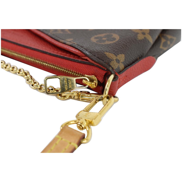 Louis Vuitton Pallas Clutch Monogram Canvas Bag Brown - gold hardware