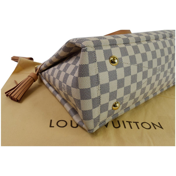 LOUIS VUITTON Lymington Damier Azur Tote Bag White