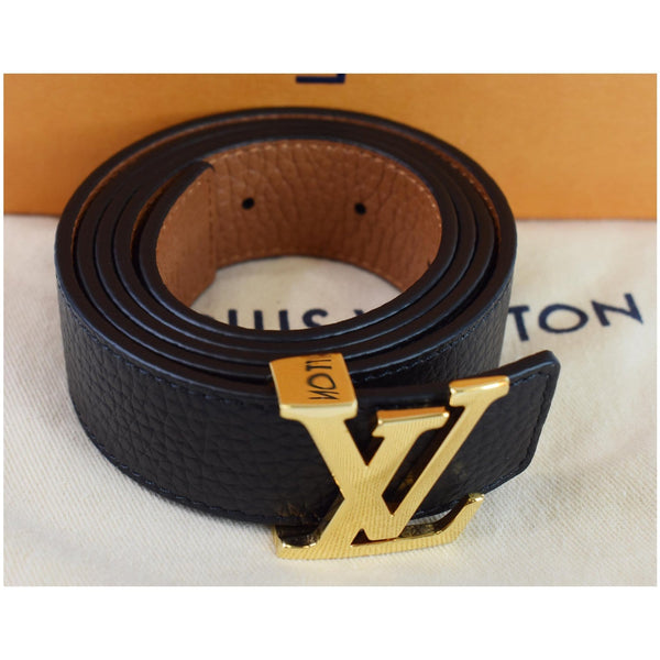 LOUIS VUITTON LV Initiales Leather Reversible Belt Black