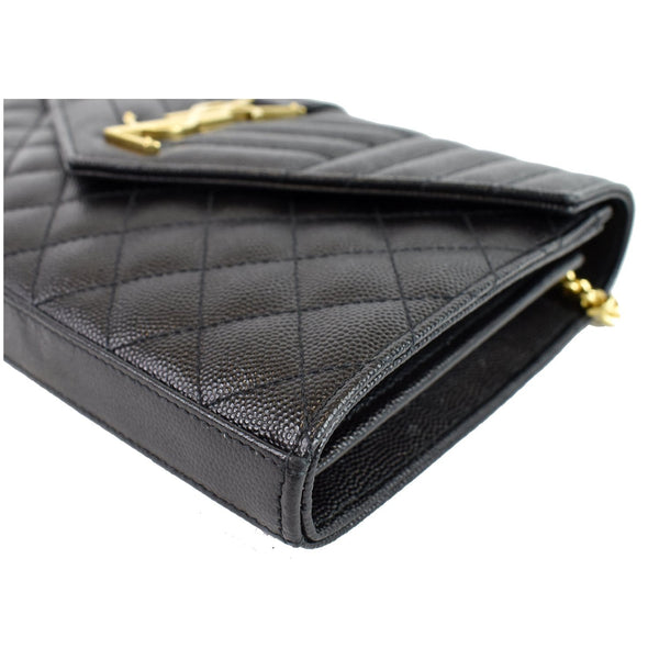 YVES SAINT LAURENT Envelope Small Leather Shoulder Bag Black