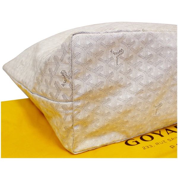 GOYARD Goyardine Saint Louis GM Tote Shoulder Bag White-US