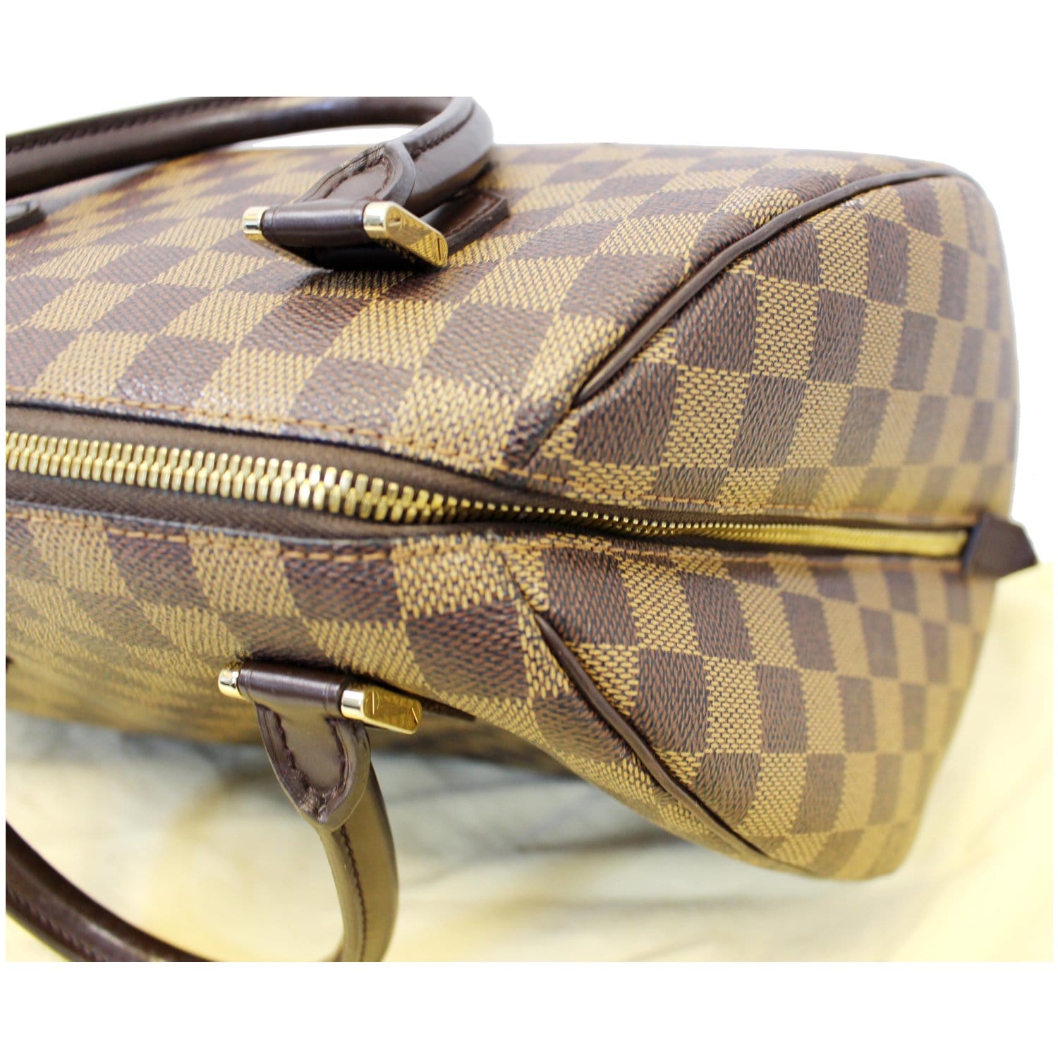LV Ribera MM Damier Ebene Coated Canvas with Leather and Gold Hardware  #LSYS-1 – Luxuy Vintage