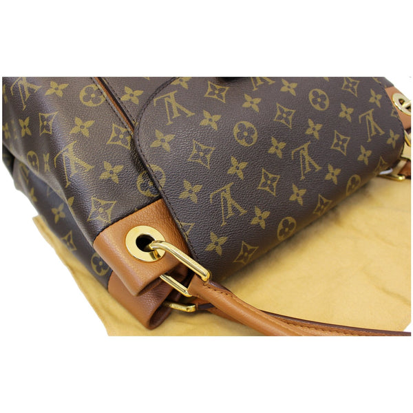 LOUIS VUITTON Olympe Monogram Canvas Satchel Shoulder Bag Camel-US