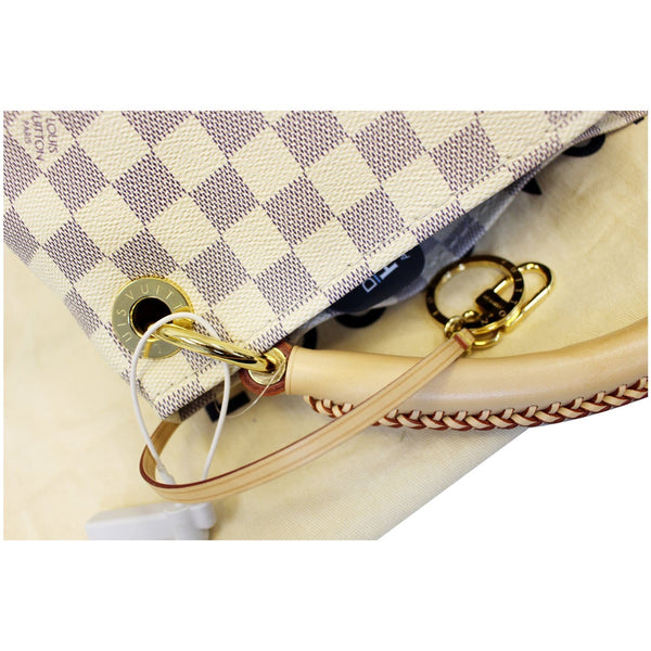 LOUIS VUITTON Artsy MM Damier Azur Shoulder Bag White-US