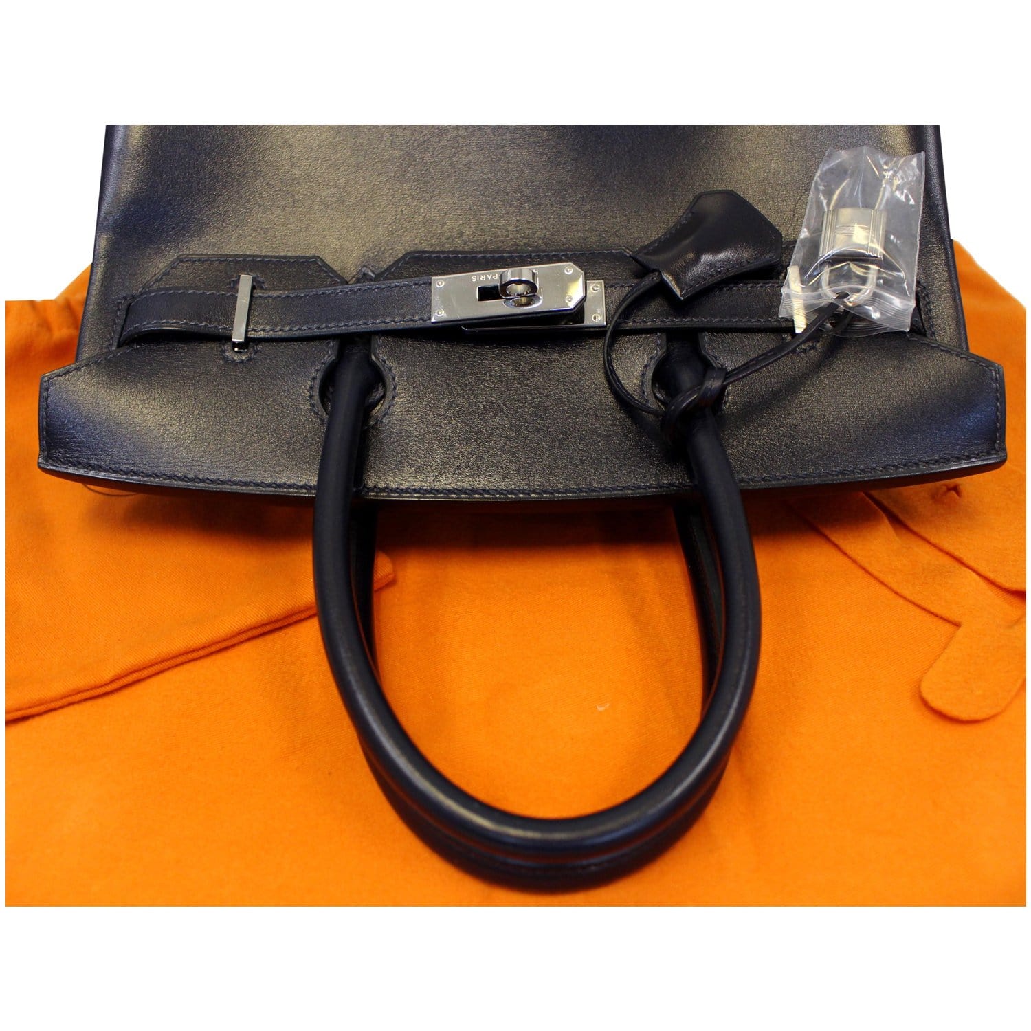 Birkin Hermès Handbag Navy blue Leather ref.136701 - Joli Closet