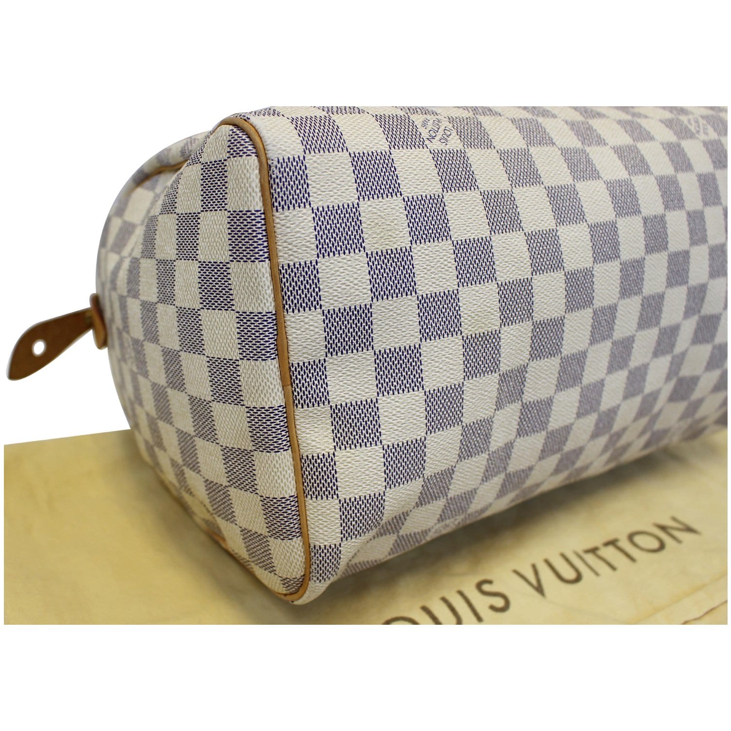 Louis Vuitton speedy Bandouliere 30 Damier Azur Shoulder Hand Bag Added  Insert Preowned White Leather ref.673912 - Joli Closet