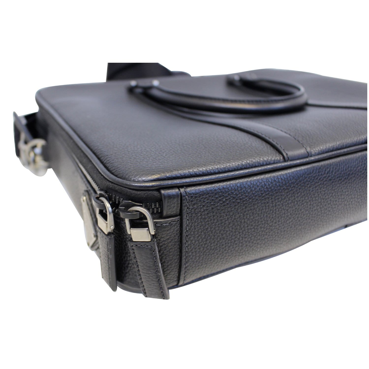 Prada Saffiano Leather Briefcase  Leather messenger bag men, Leather  briefcase, Leather laptop bag