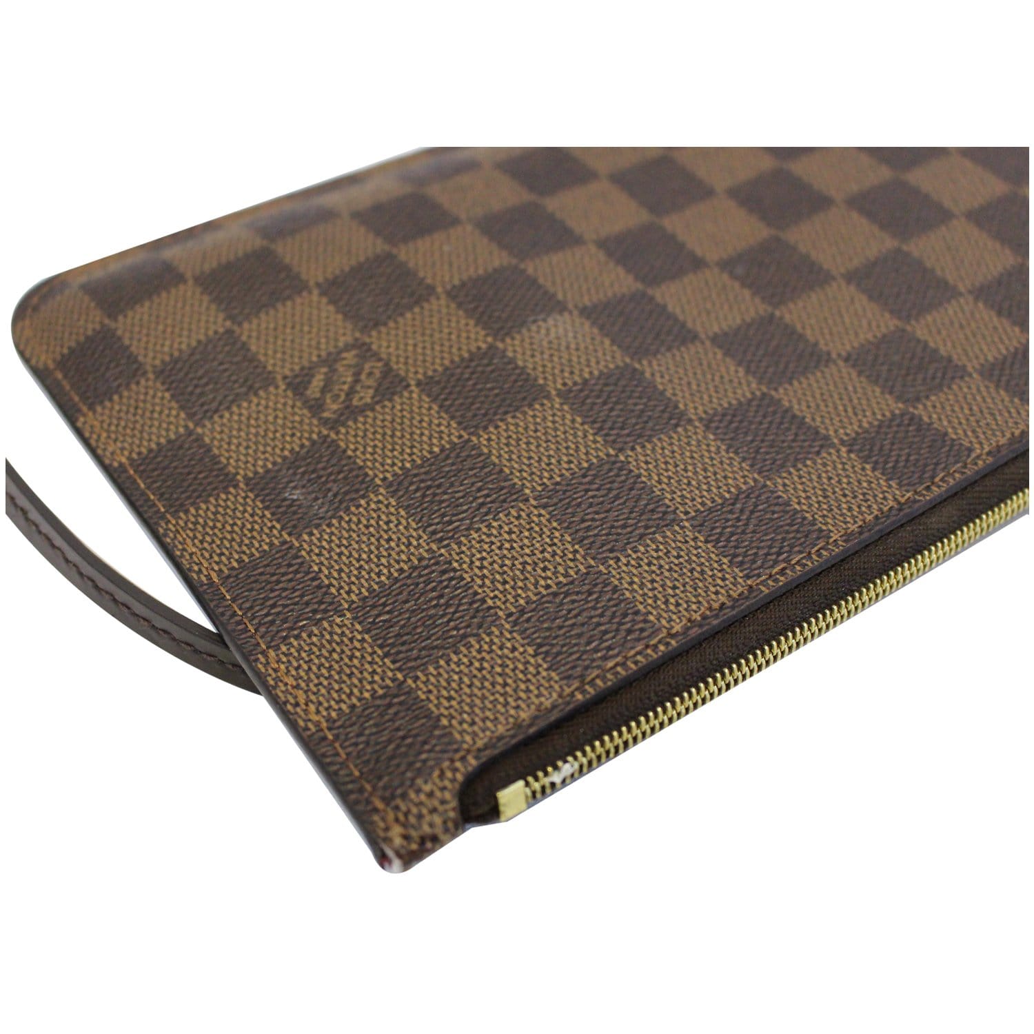 Auth Louis Vuitton Damier Pouch For Neverfull MM GM Wristlet Used