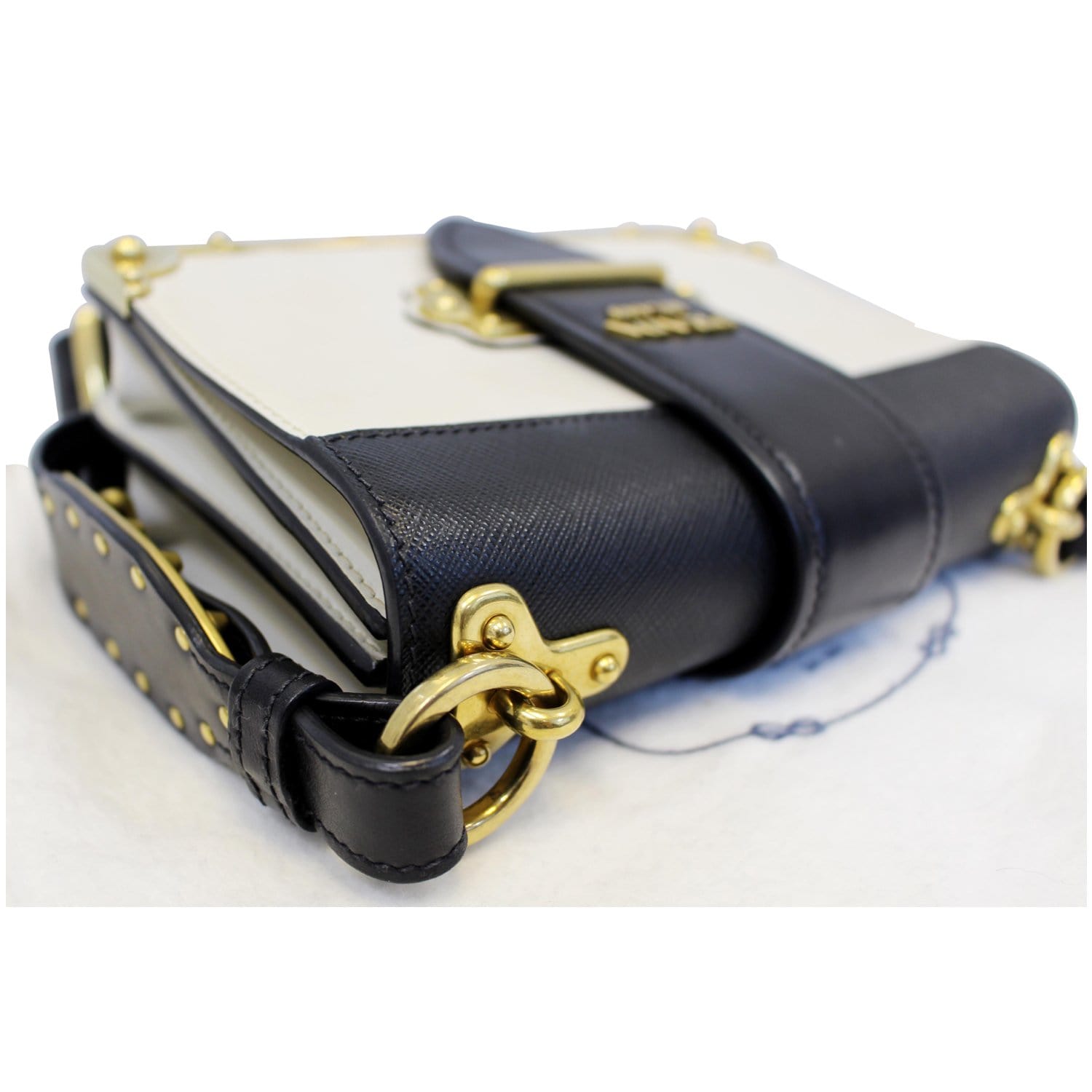 Prada Cahier Leather Shoulder Bag