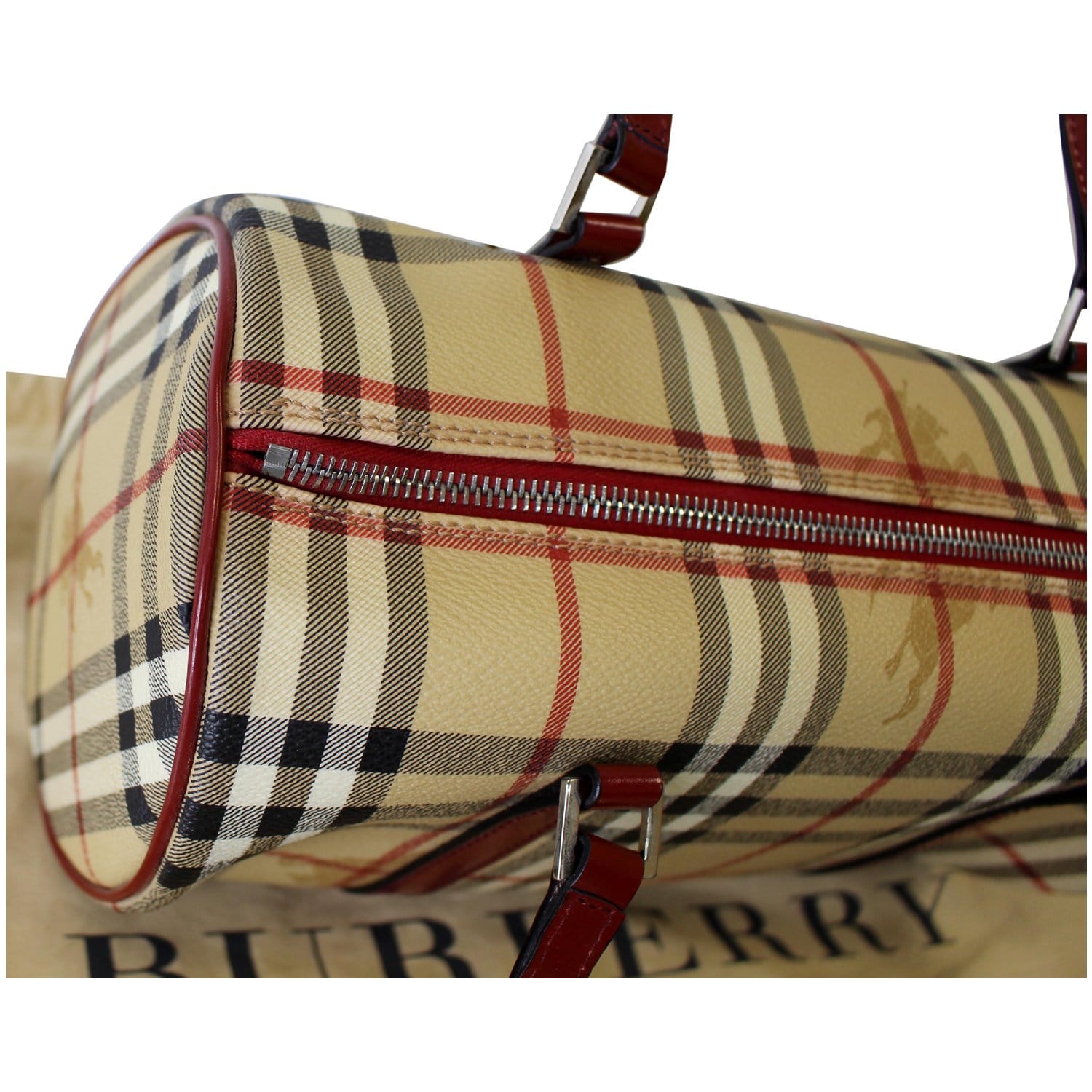 Burberry Vintage Check Barrel Shoulder Bag