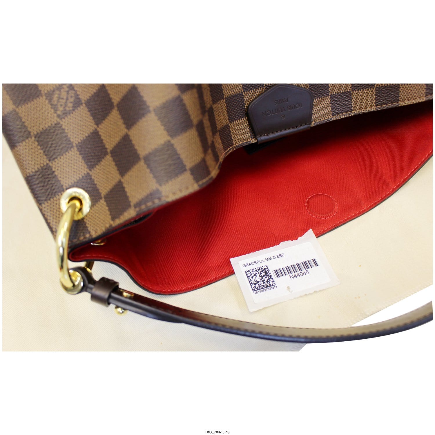 Buy Louis Vuitton Damier Ebene Graceful MM Tote Handbag Article