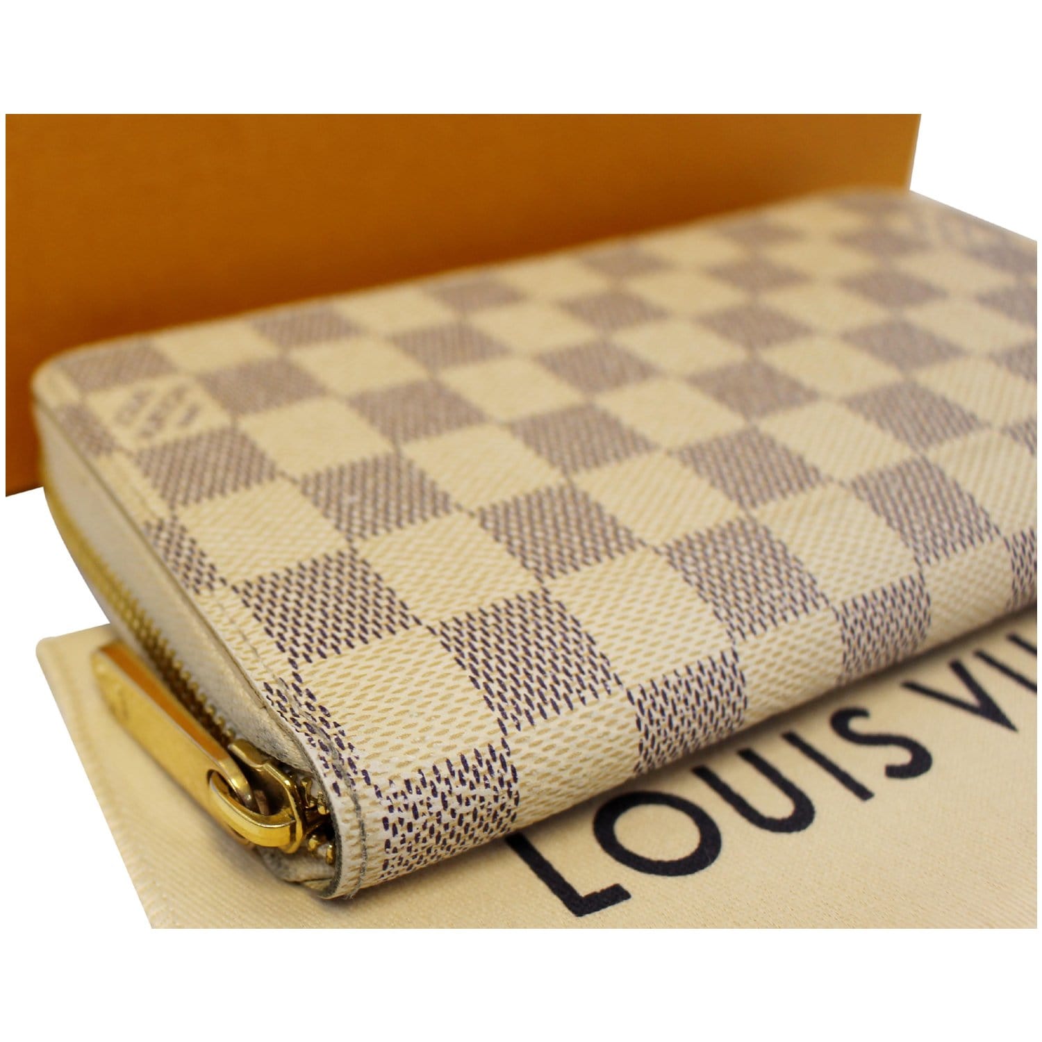 LOUIS VUITTON Damier Azur Zippy Wallet Long Wallet N60019 LV Auth ar7513