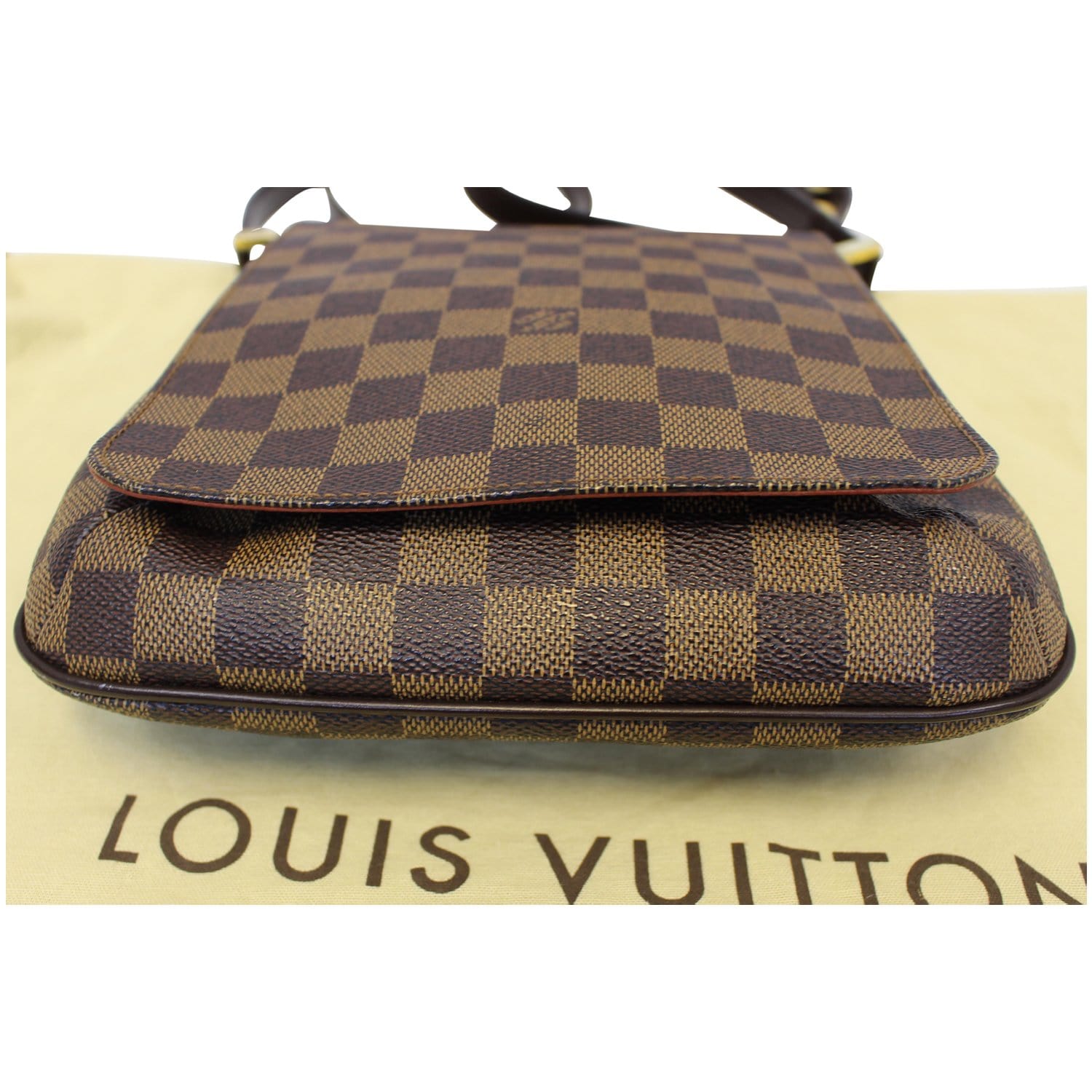 Louis Vuitton 2004 Pre-owned Damier Ebene Musette Salsa Long Crossbody Bag - Brown
