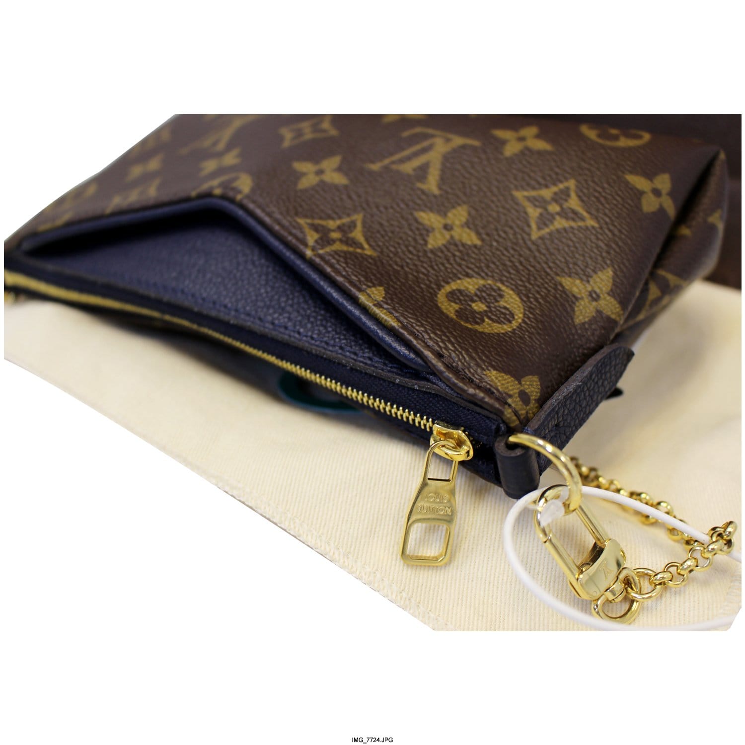 Louis Vuitton, Bags, Louis Vuitton Monogram Pallas Clutch Black Bag