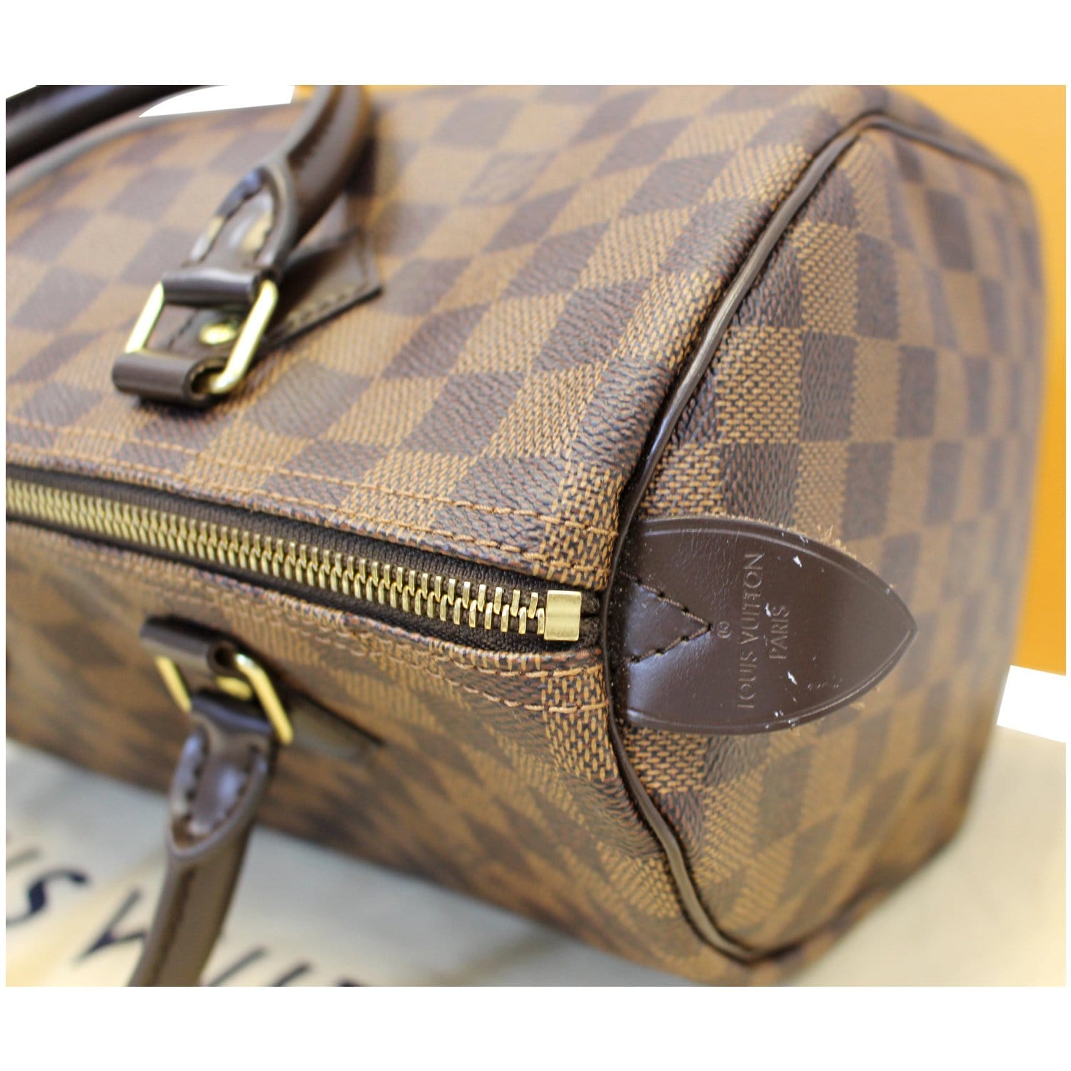 Speedy bandoulière vegan leather handbag Louis Vuitton Brown in Vegan  leather - 32742397