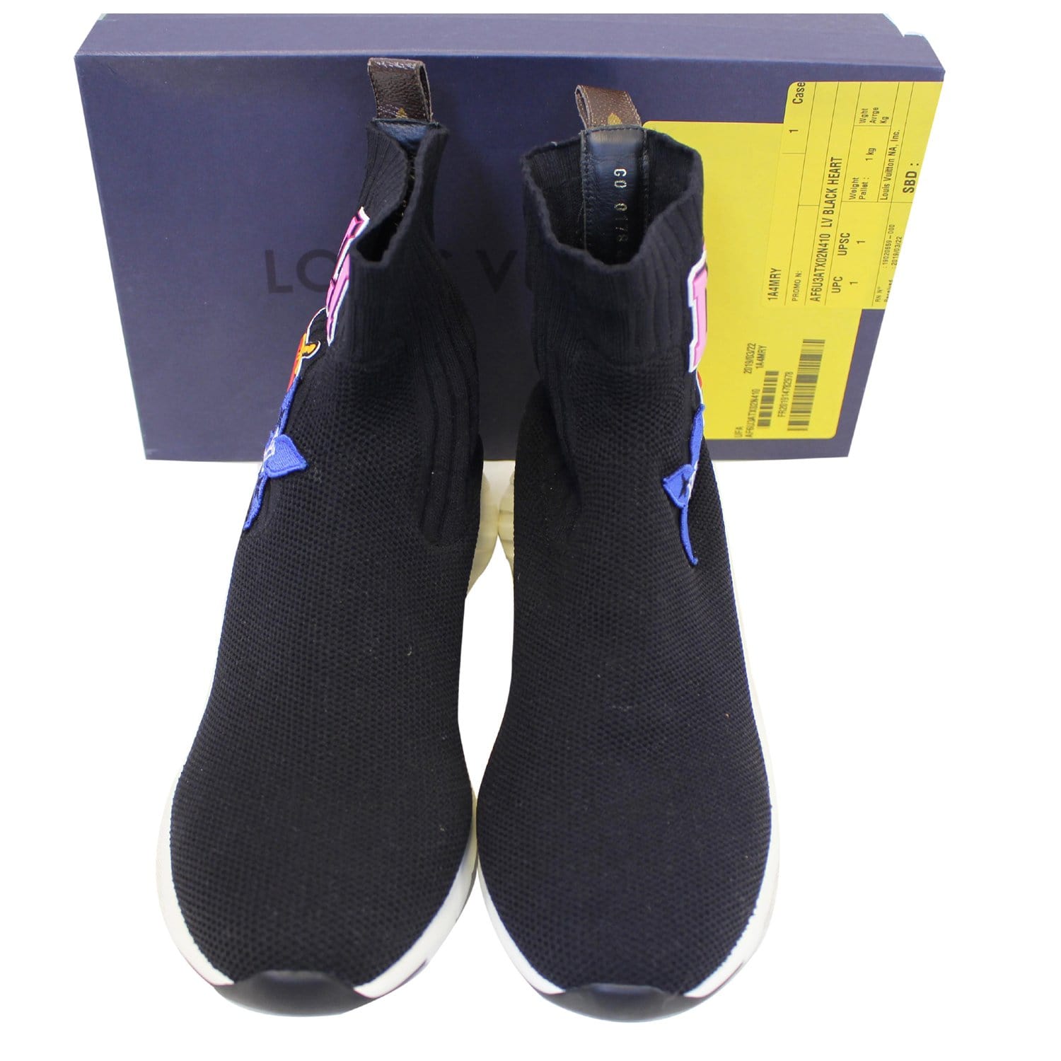 Louis Vuitton LV Monogram Sock Sneakers - Black Sneakers, Shoes