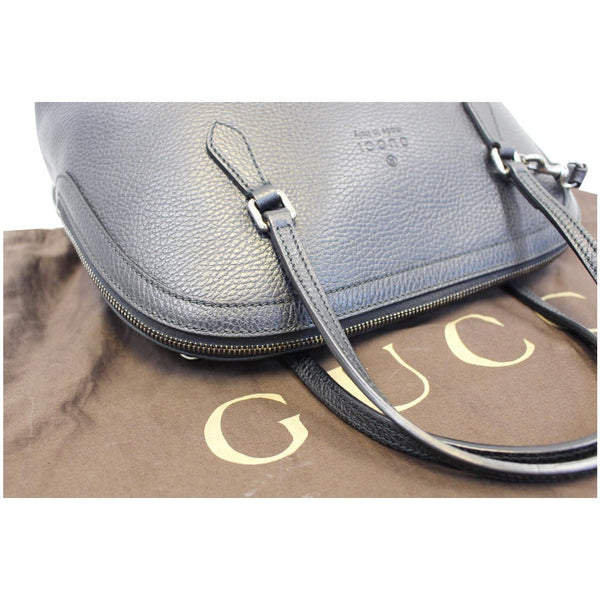 GUCCI Dome Leather Crossbody Bag Black 420023