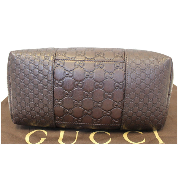 GUCCI Guccissima Leather Bree Top Handle Bag Black-US