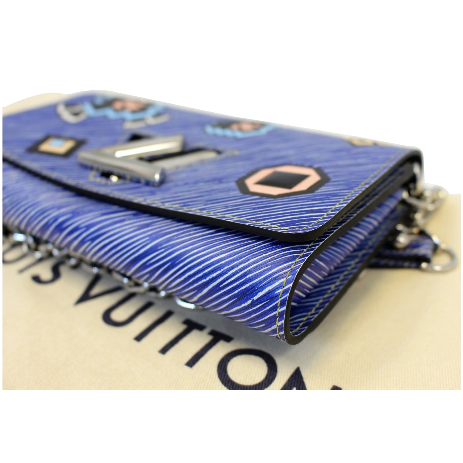 Louis Vuitton Epi Denim Twist Chain Wallet - Blue Shoulder Bags