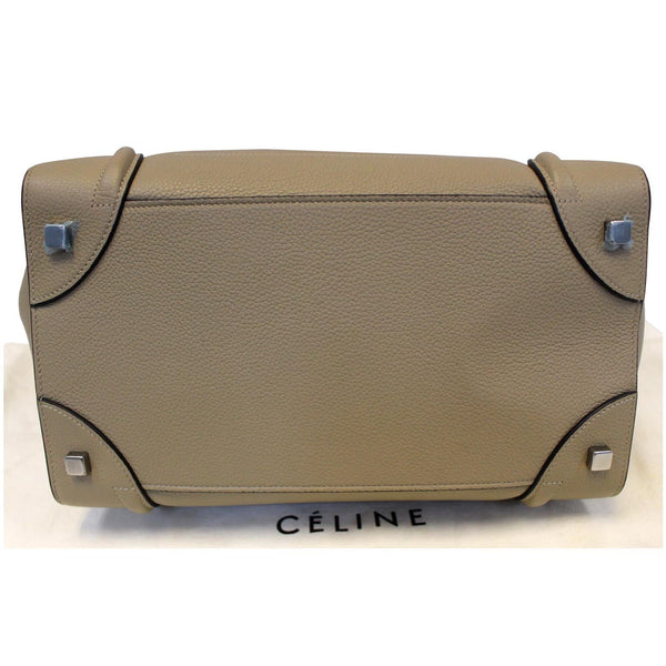 CELINE Mini Luggage Leather Tote Bag Dune-US