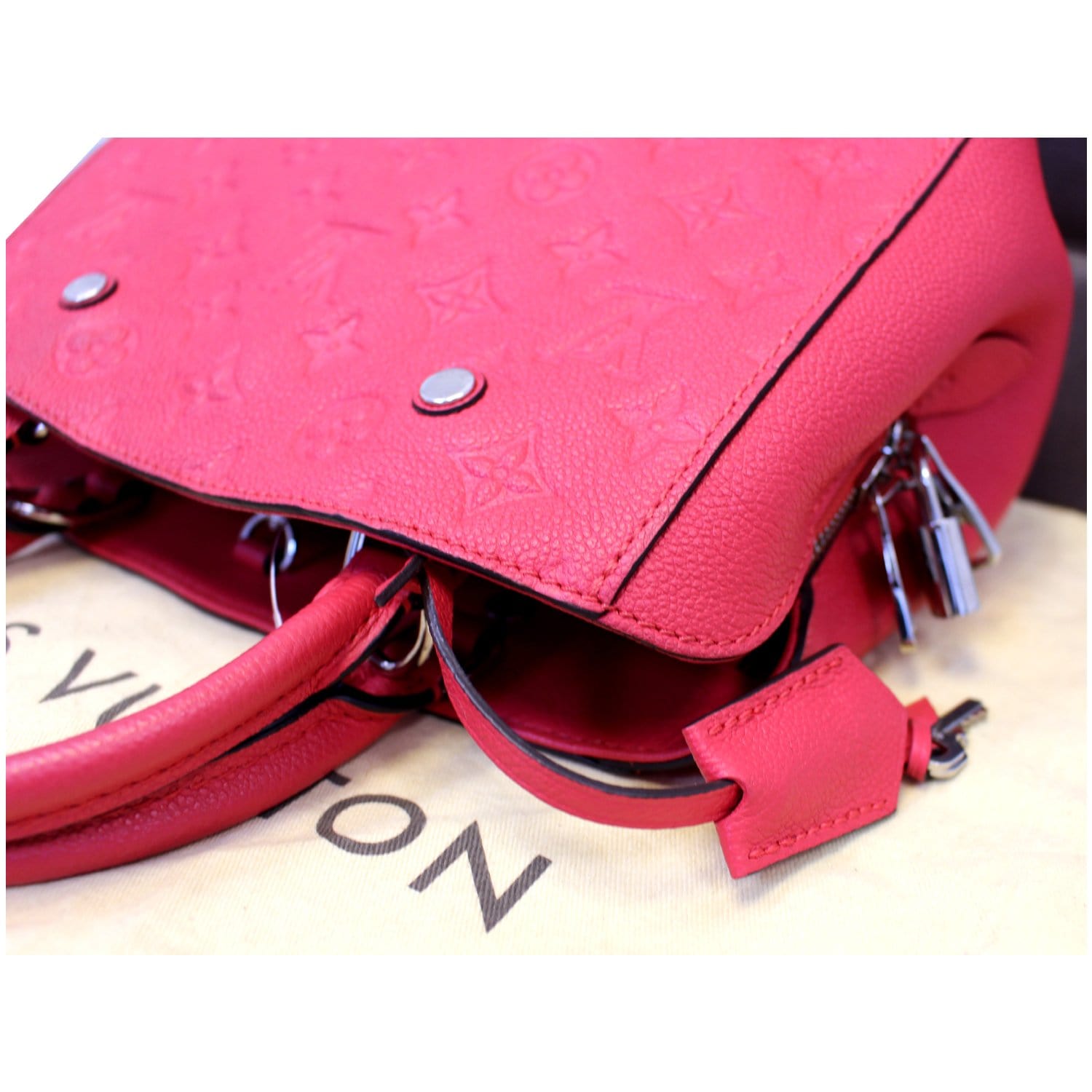 Louis Vuitton Montaigne Nano Empreinte Cherry - LVLENKA Luxury Consignment