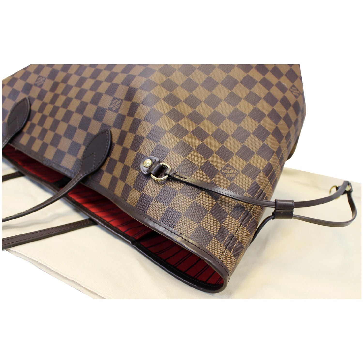 LOUIS VUITTON Neverfull GM Damier Ebene Tote Shoulder Bag-US