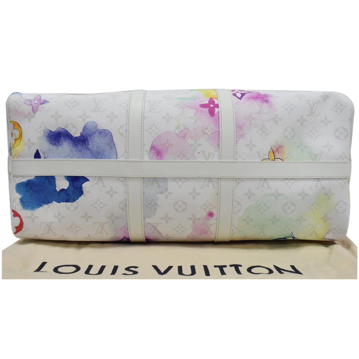 Louis Vuitton Watercolor Monogram Multicolor Keepall Bandouliere 50 Duffle  66lvs423