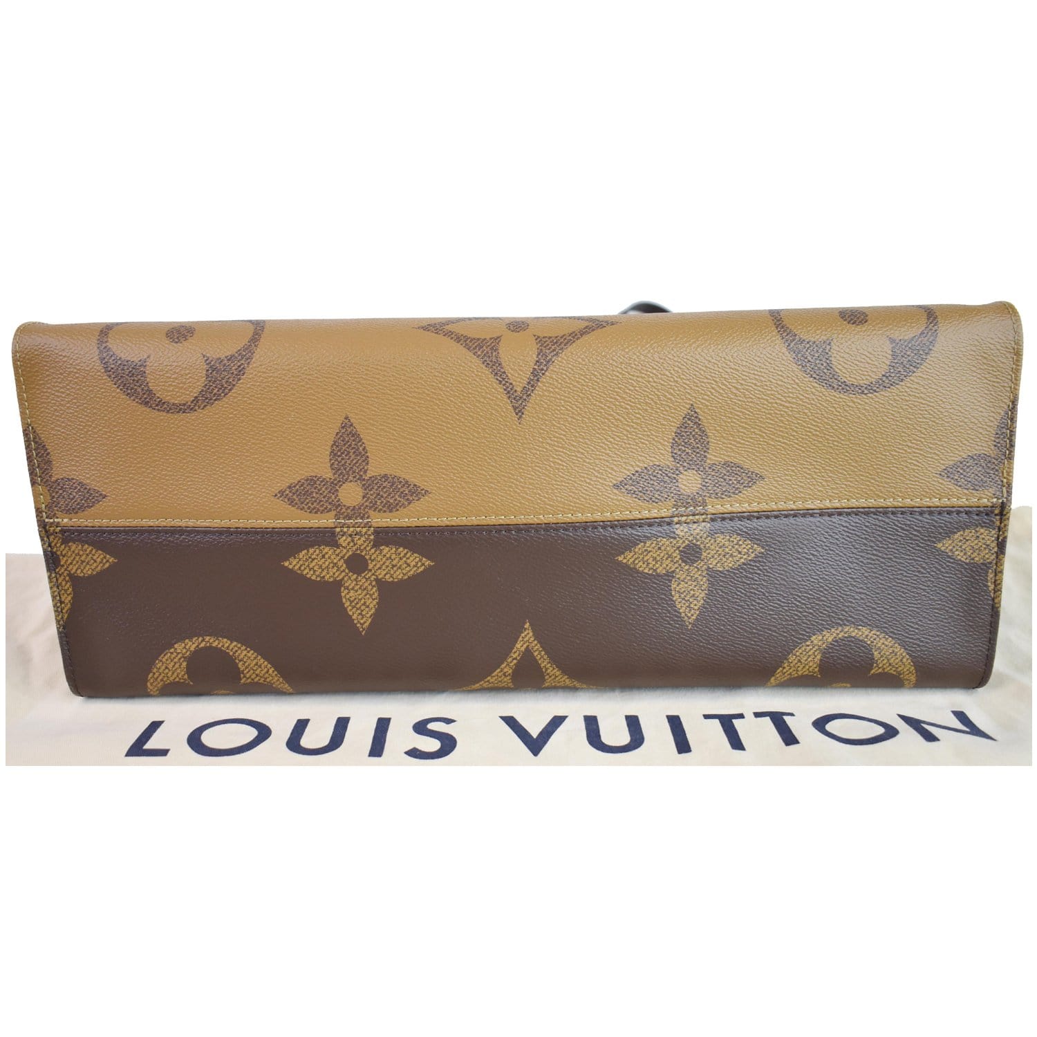 Louis Vuitton Brown Giant Reverse Monogram Coated Canvas Onthego GM Gold Hardware, 2020 (Very Good), Womens Handbag