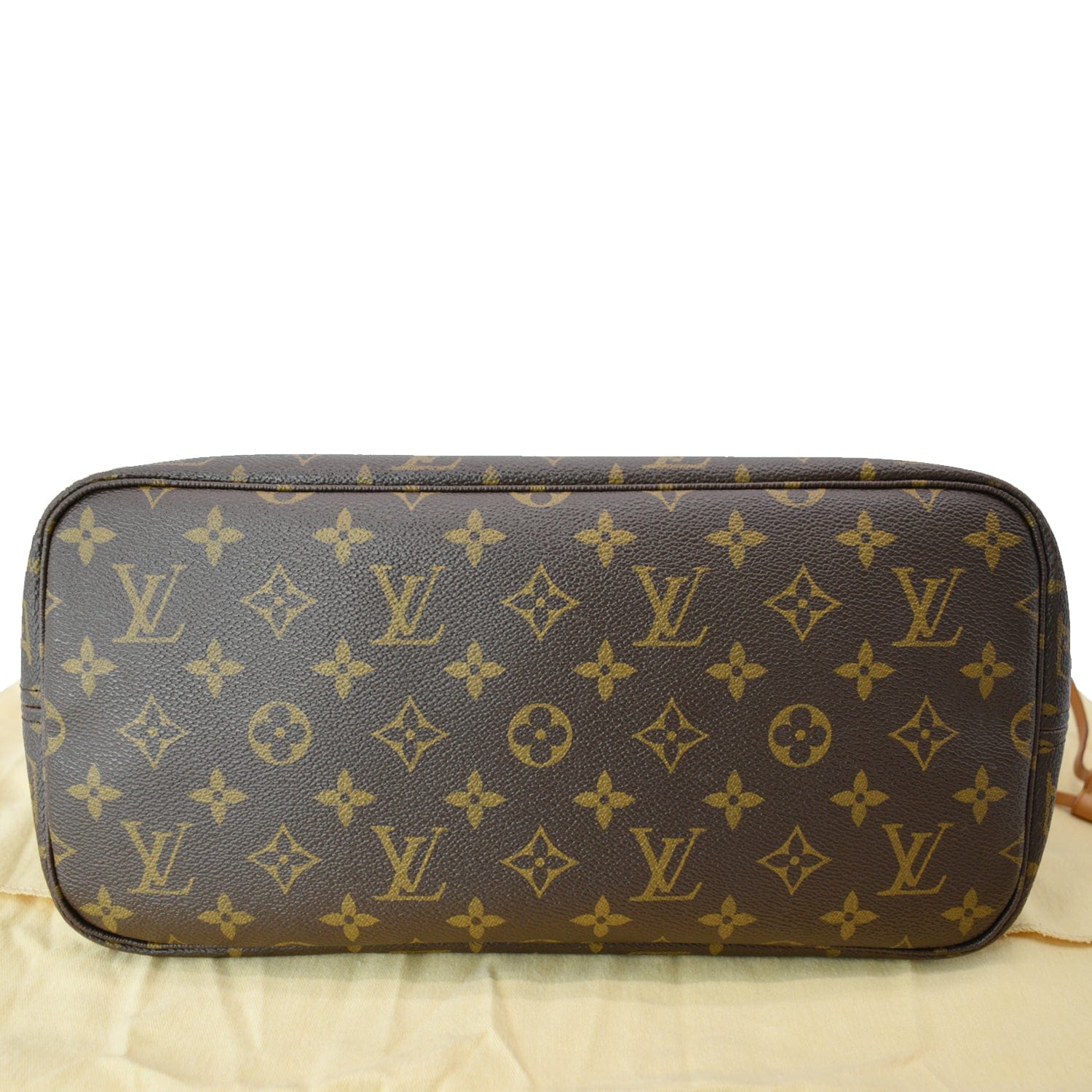 Neverfull cloth tote Louis Vuitton Brown in Cloth - 24984398