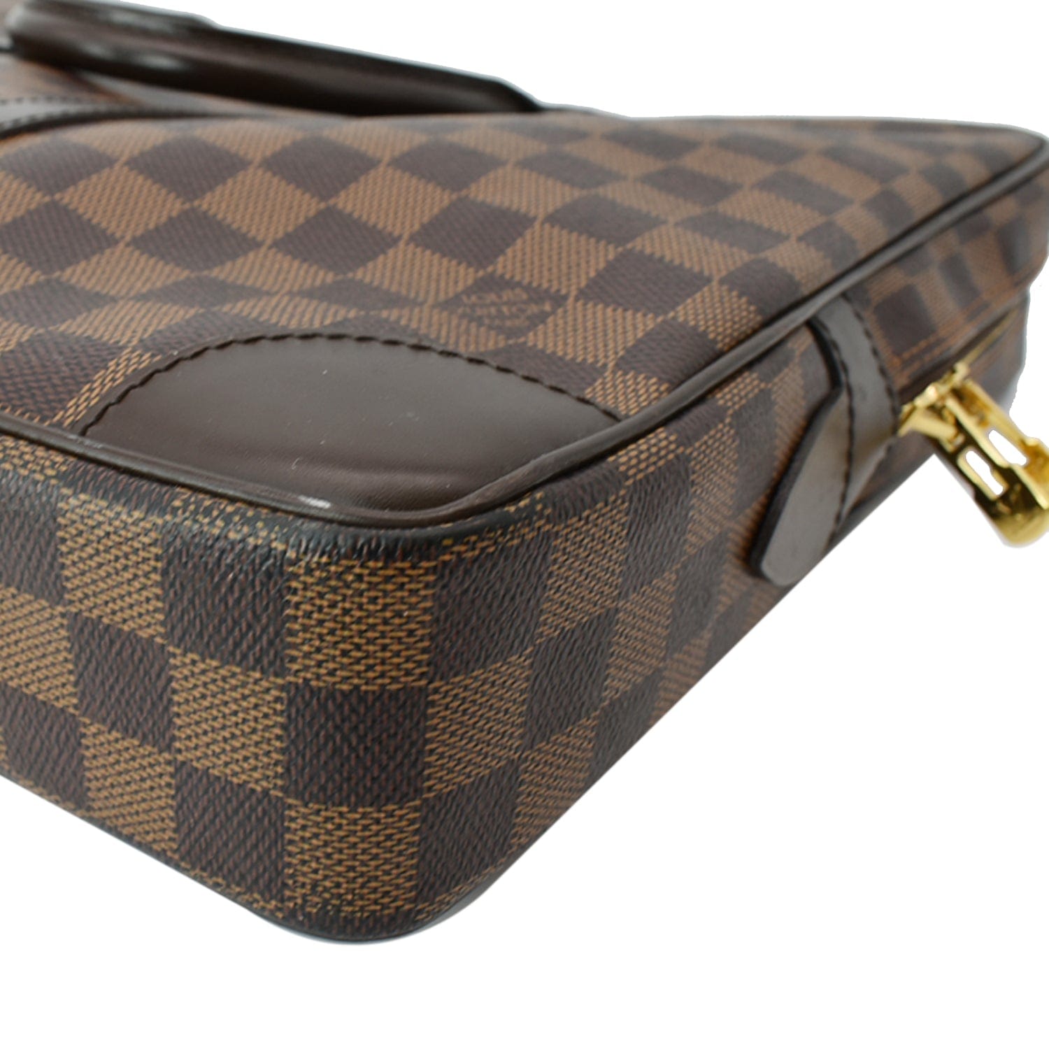 Porte documents voyage leather bag Louis Vuitton Brown in Leather - 23203467