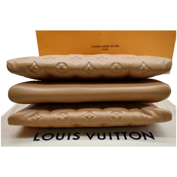 LOUIS VUITTON Coussin PM Monogram Embossed Shoulder Bag Camel