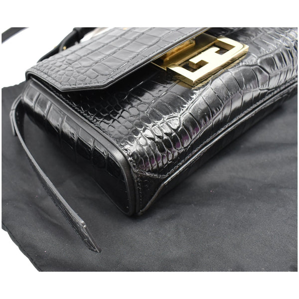 GIVENCHY Mini Eden Crocodile Embossed Leather Top Handle Bag