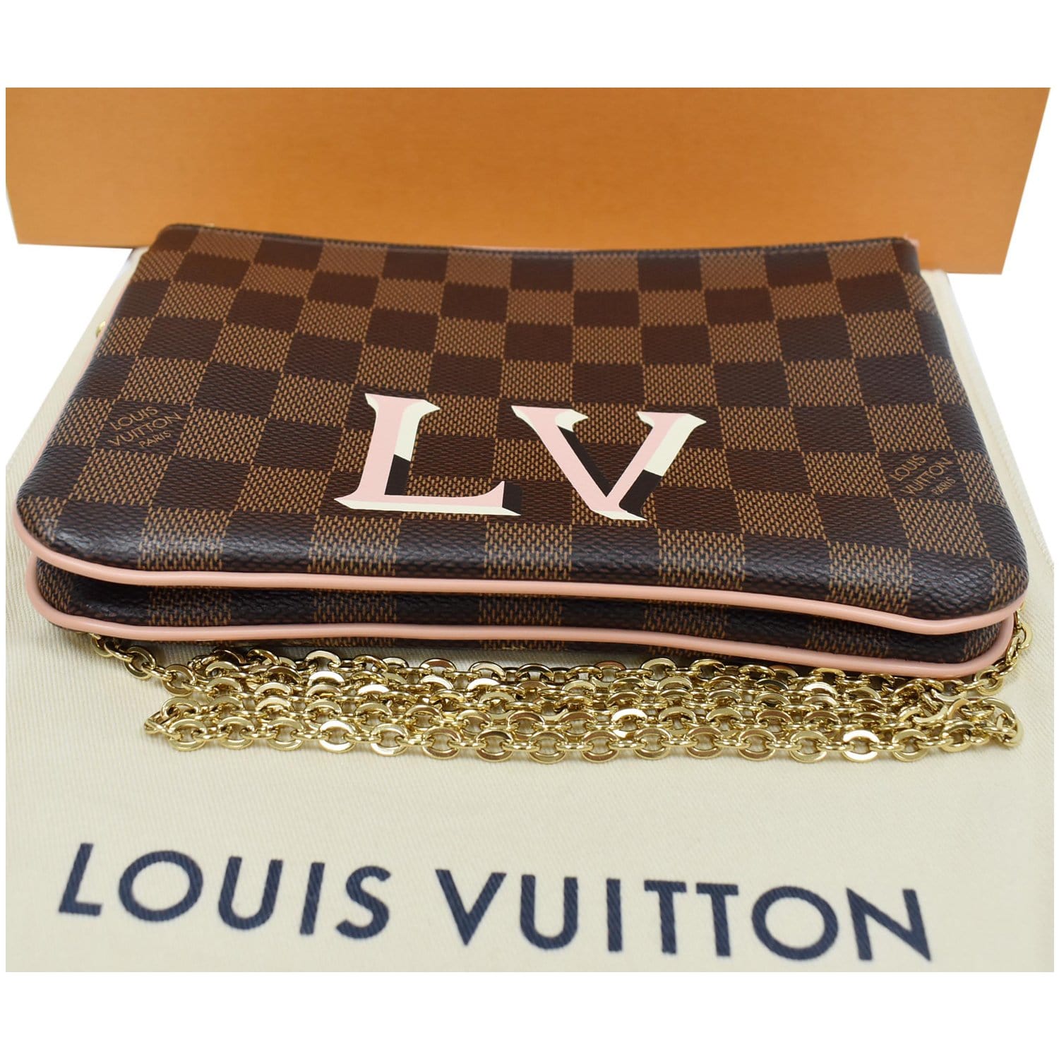 Louis Vuitton Damier Azur Canvas Double Zip Pochette