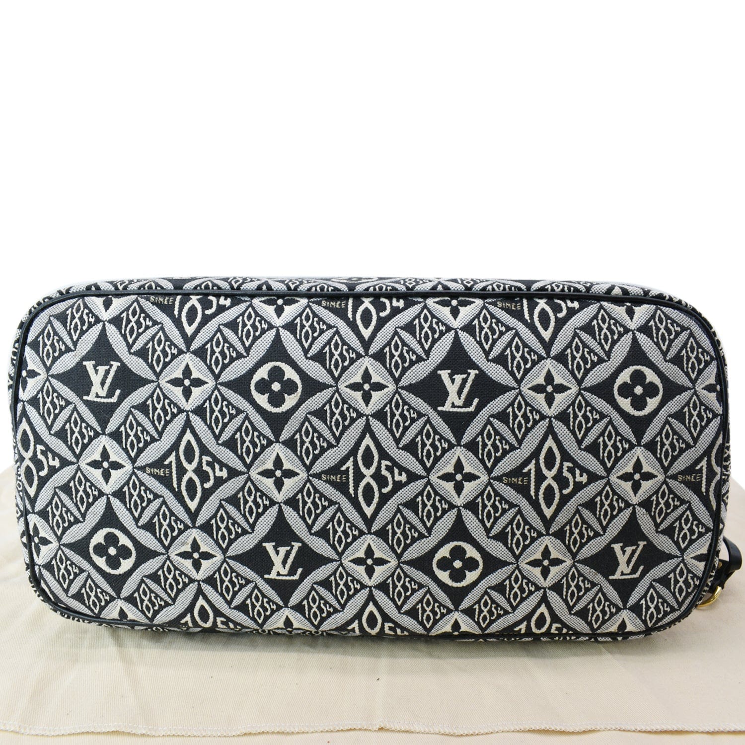 Louis Vuitton Black And White Jacquard And Calfskin Since 1854 On