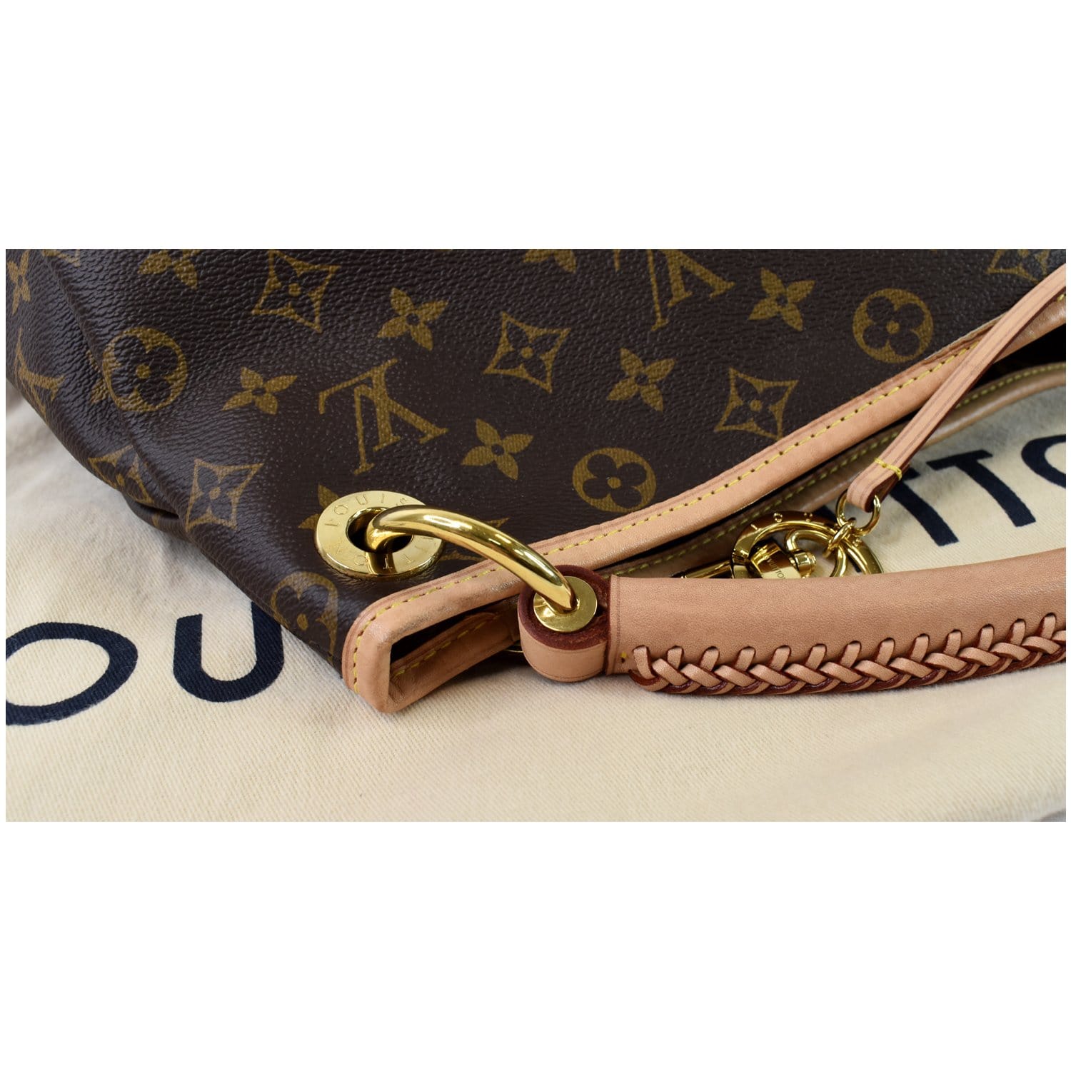 Artsy cloth handbag Louis Vuitton Brown in Cloth - 30457577